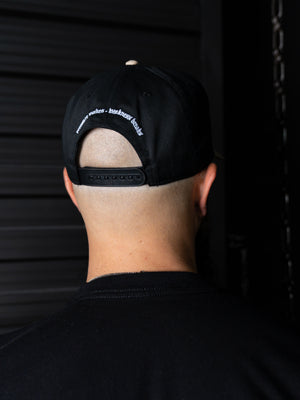 BARBED WIRE EMBROIDERY DAD HAT - BLACK/CAMO