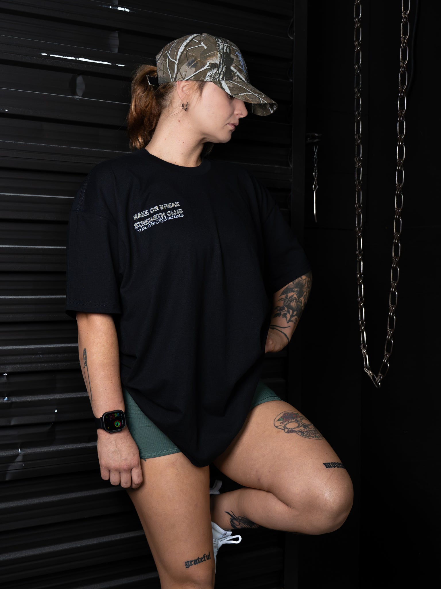 STRENGTH CLUB TEE - BLACK/CAMO