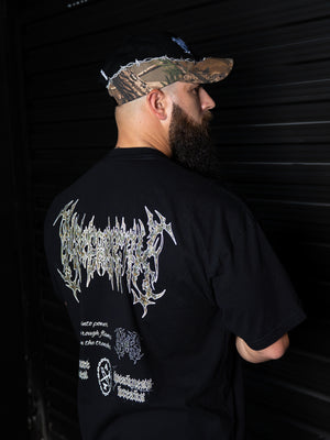 STRENGTH CLUB TEE - BLACK/CAMO
