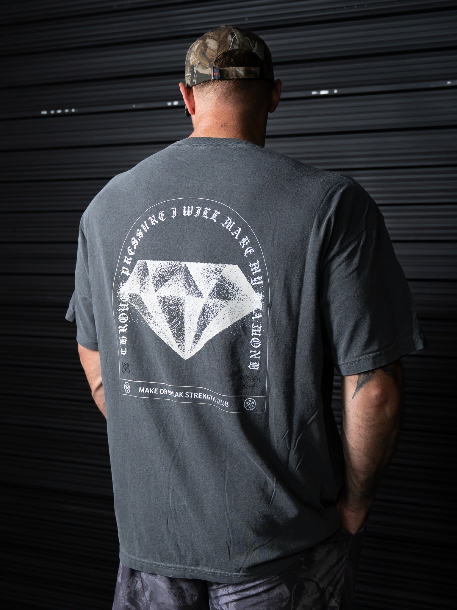 DIAMOND HEAVYWEIGHT TEE - ASPHALT