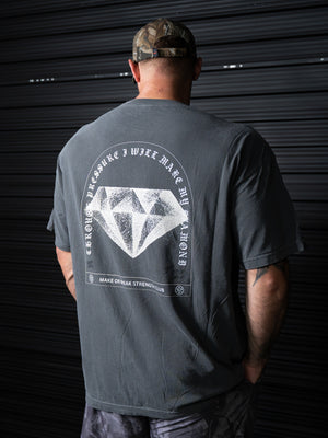 DIAMOND HEAVYWEIGHT TEE - ASPHALT