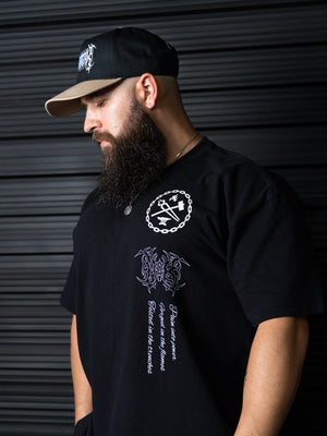 FORGED HEAVYWEIGHT TEE - BLACK/TAN