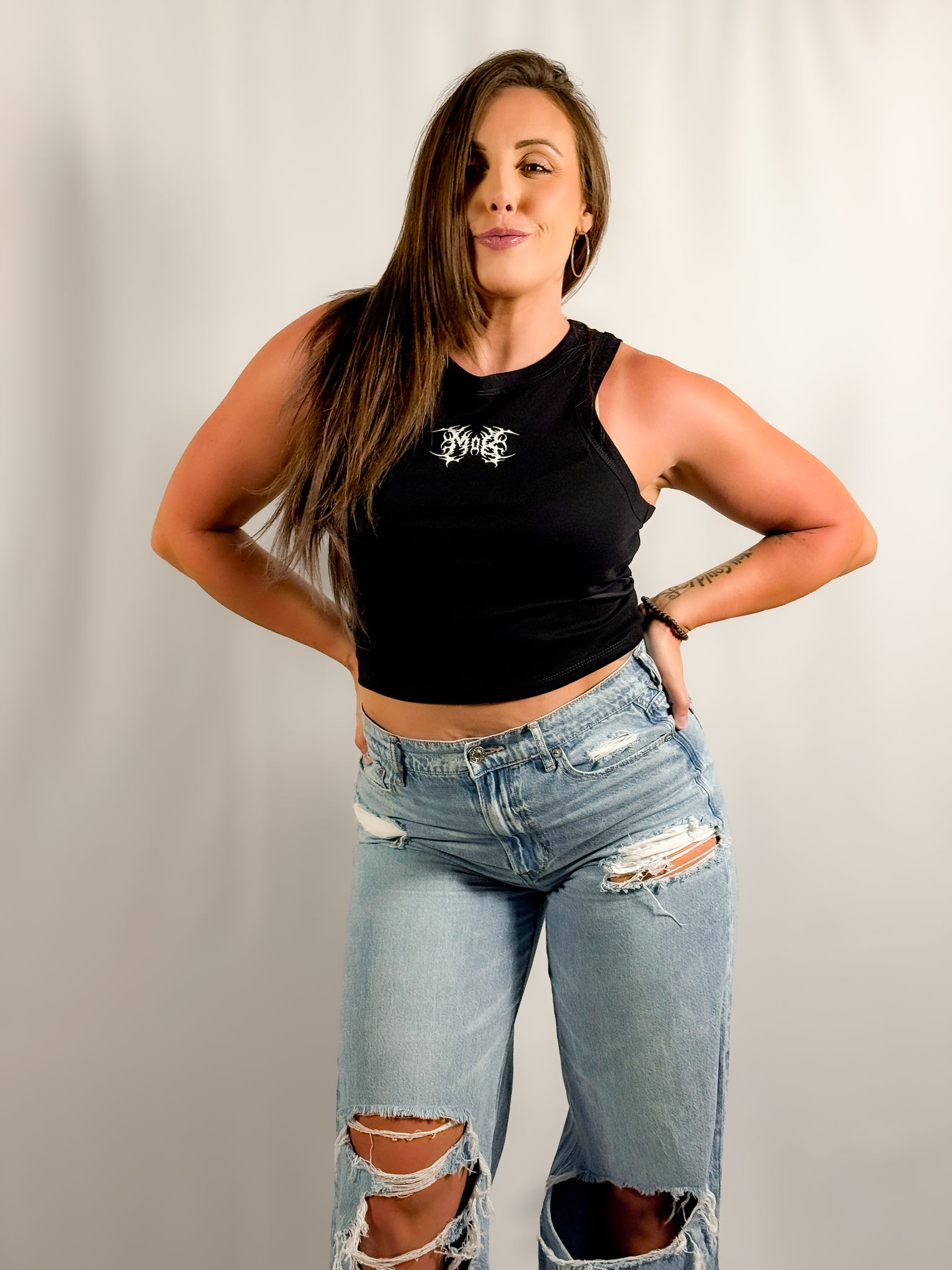 WOMEN'S MICRO RIB BABY CROP TANKTOP