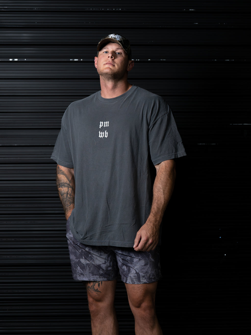 DIAMOND HEAVYWEIGHT TEE - ASPHALT