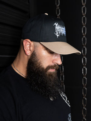 METALCORE SNAPBACK HAT - BLACK/TAN