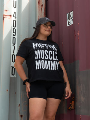 METAL MUSCLE MOMMY WOMEN'S HEAVYWEIGHT T-SHIRT