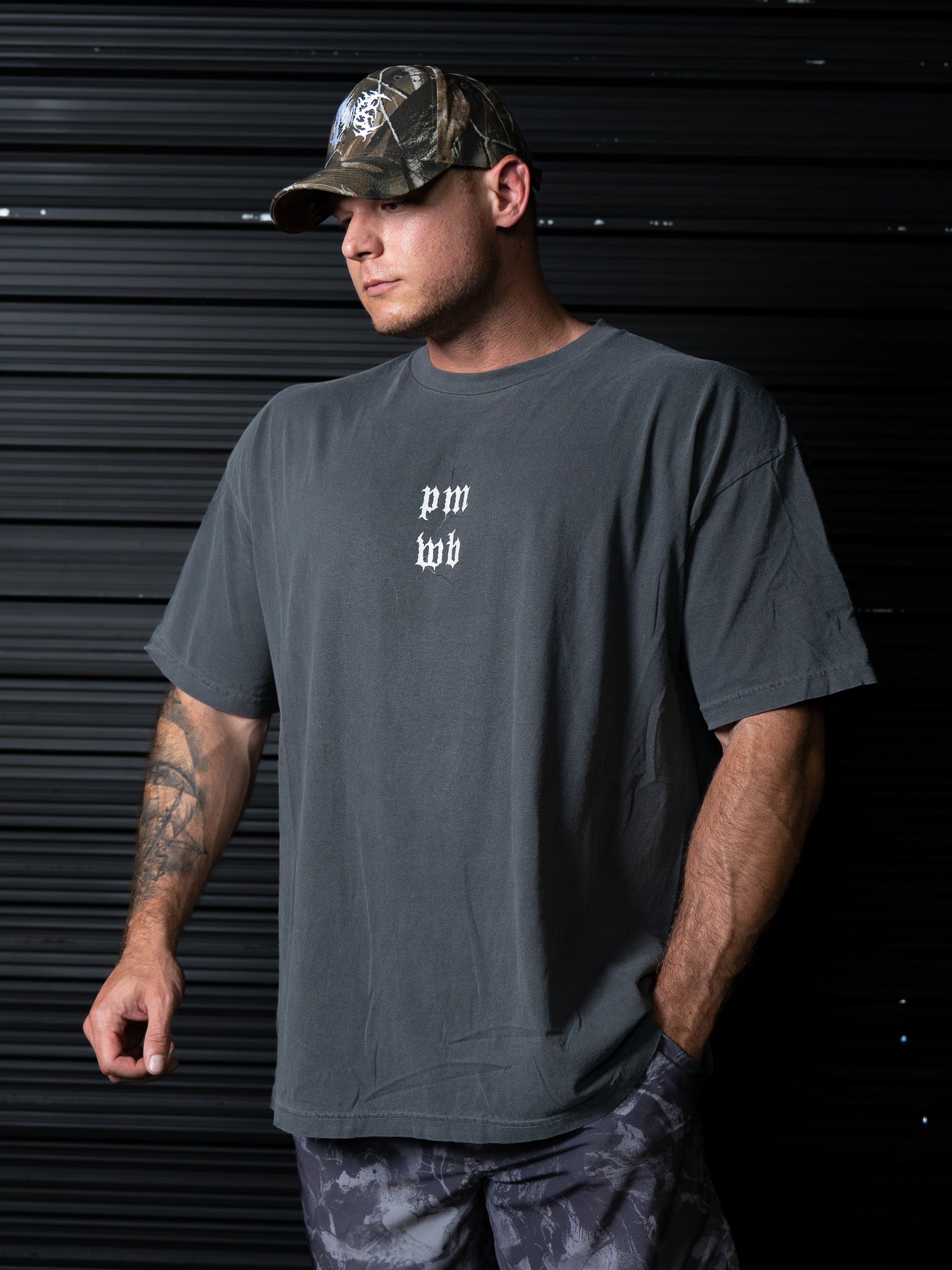 DIAMOND HEAVYWEIGHT TEE - ASPHALT