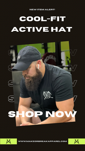 COOL-FIT DAD HAT - BLACK