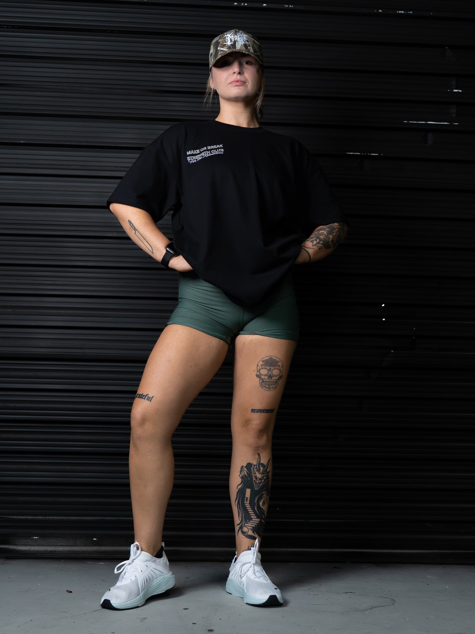 STRENGTH CLUB TEE - BLACK/CAMO