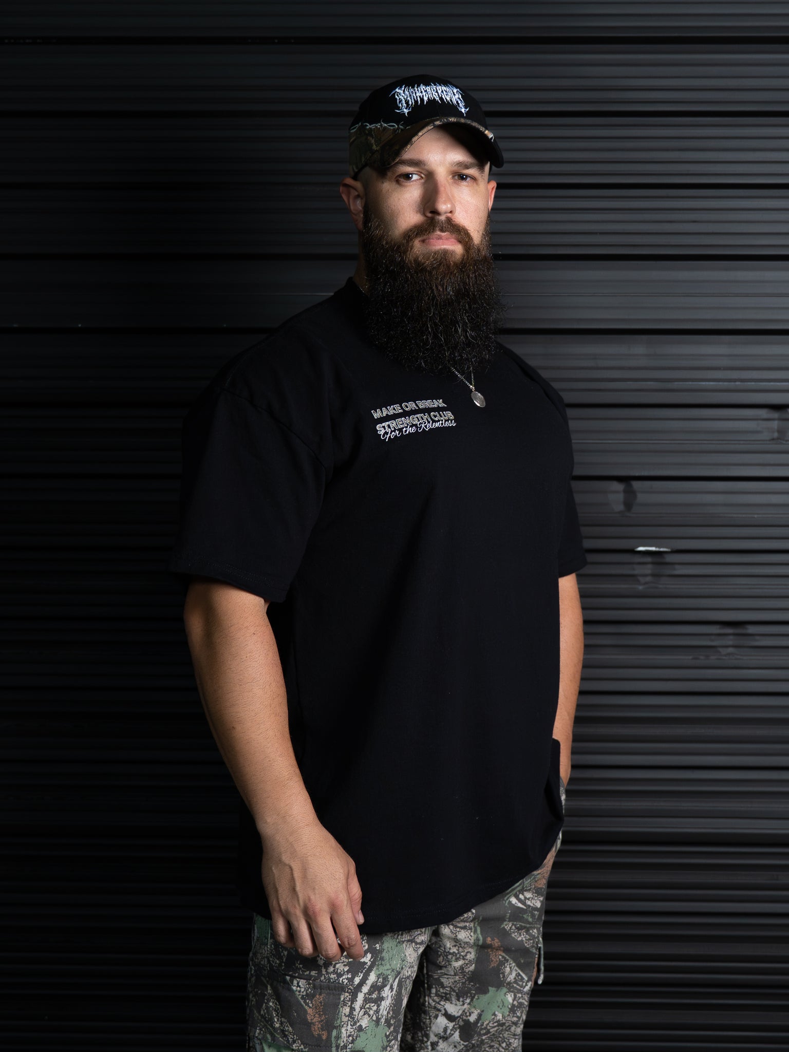 STRENGTH CLUB TEE - BLACK/CAMO