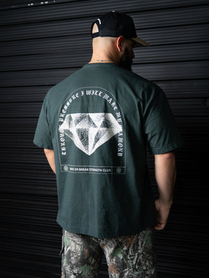 DIAMOND HEAVYWEIGHT TEE - HUNTER GREEN