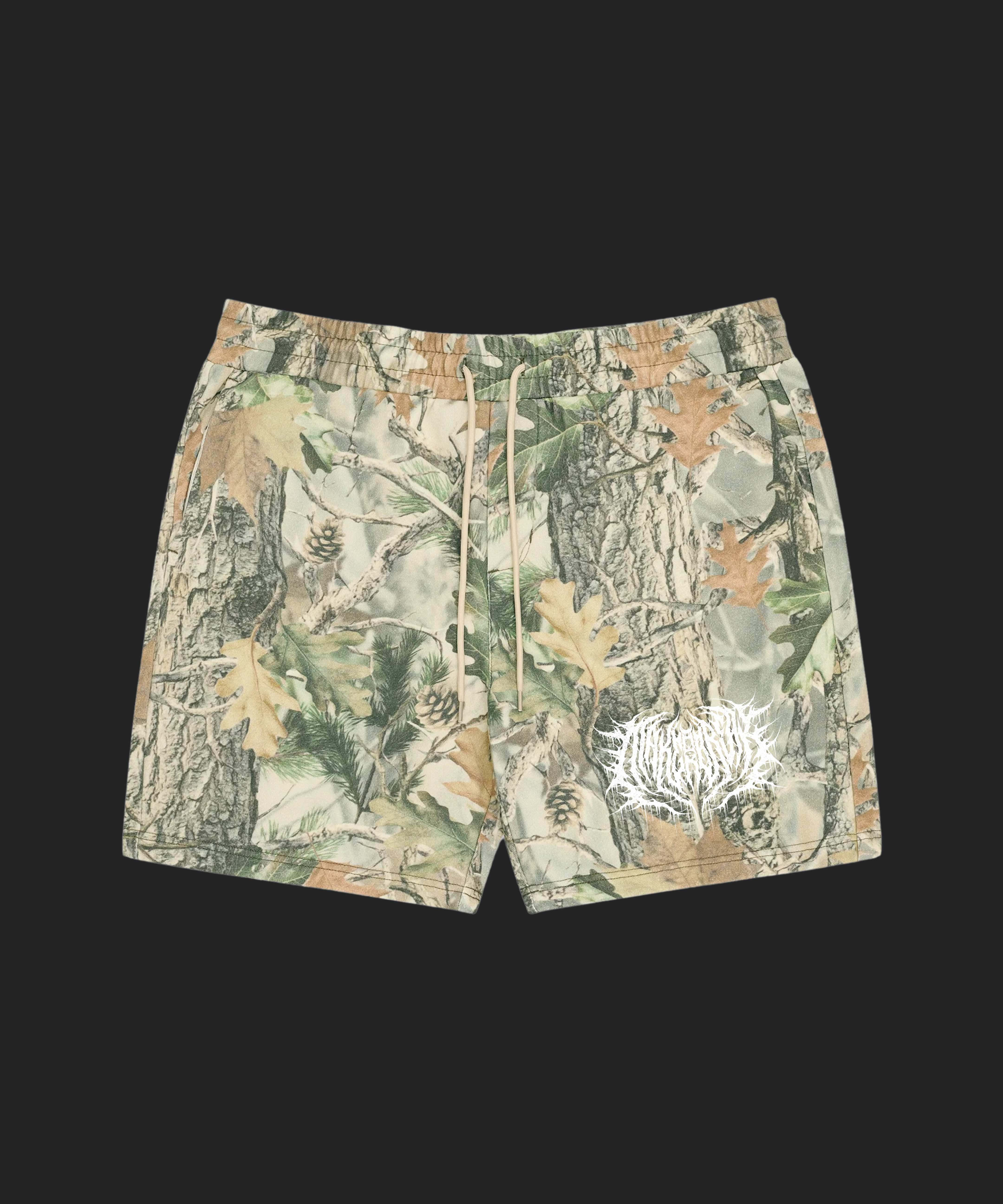 PREMIUM FLEECE SHORTS - WOODLAND CAMO – Make or Break Apparel