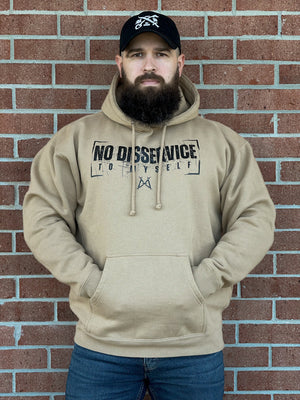 NO DISSERVICE HOODIE - SAND