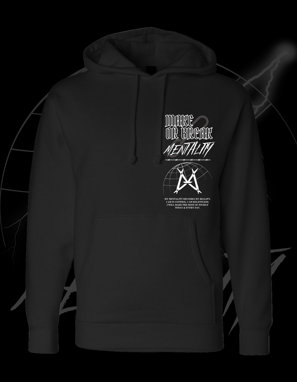 MENTALITY HOODIE - BLACK