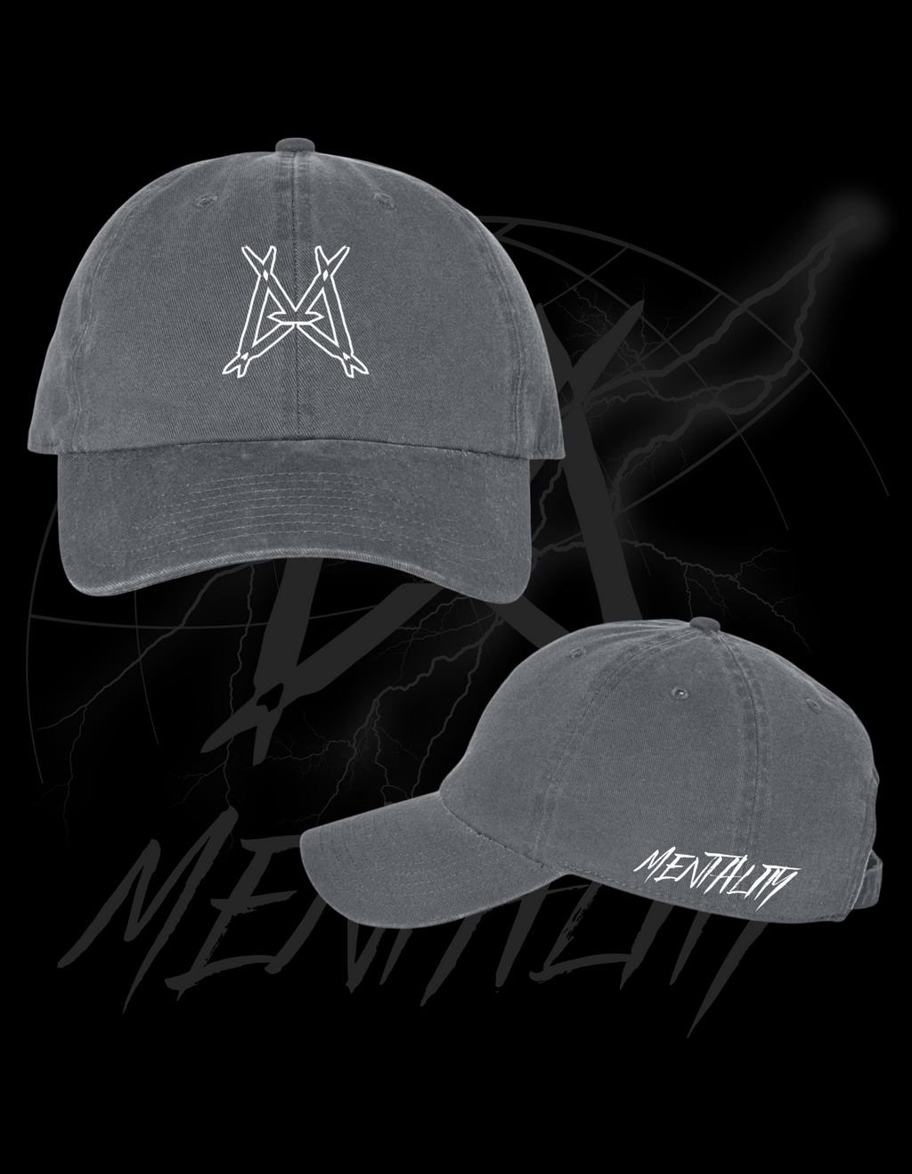 MENTALITY DAD HAT - CHARCOAL