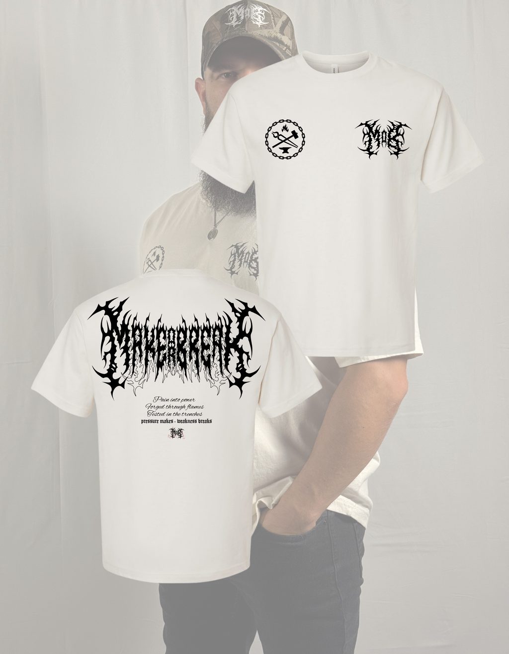 PMWB HEAVYWEIGHT TEE - BONE