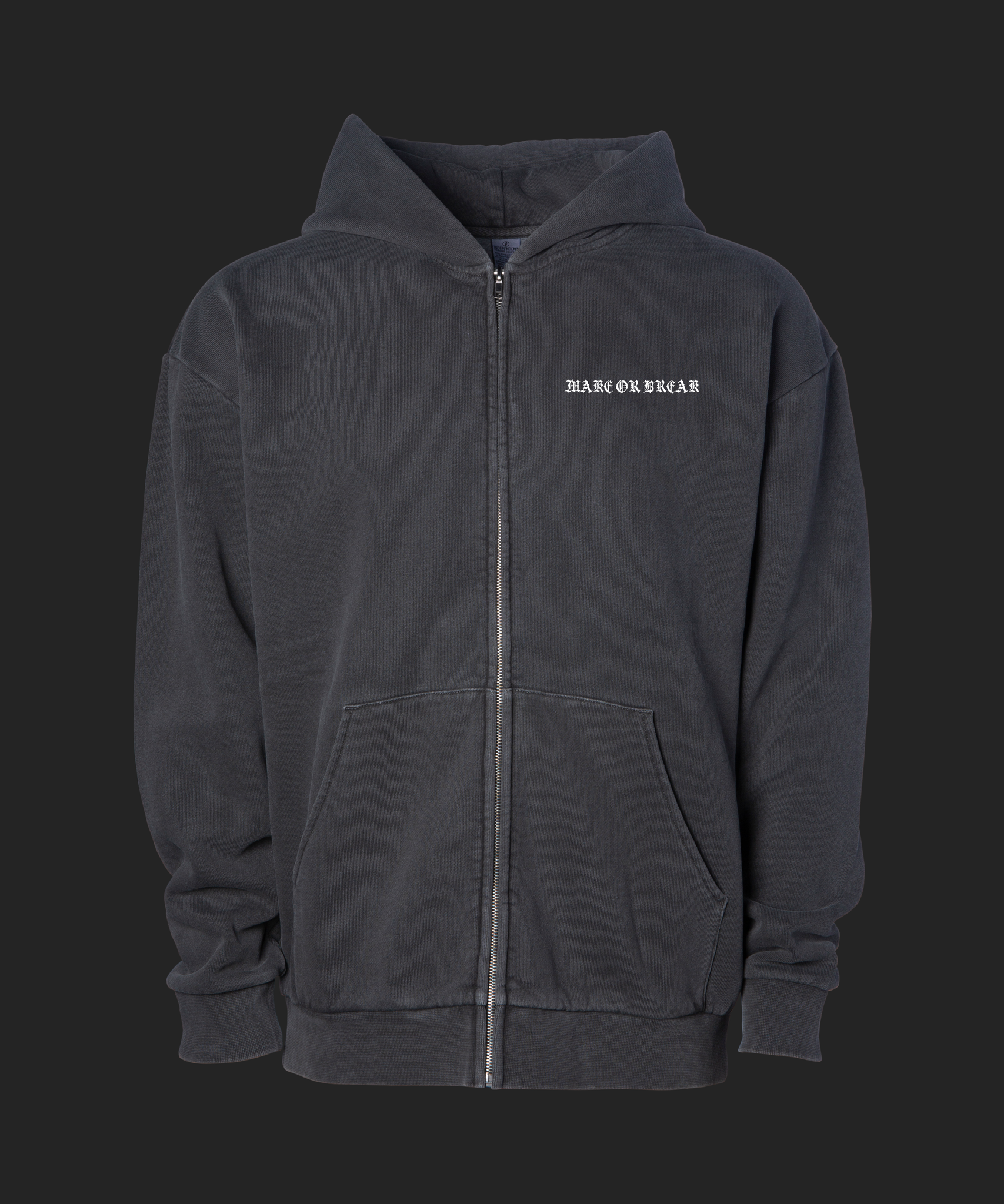 三苫愛 CHAOS ZIP HOOD Things That Matter CHAOS ZIP-UP HOODIE - VINTAGE BLACK – Make or Break Apparel